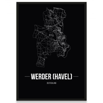Stadtposter Werder mit Stadtplan