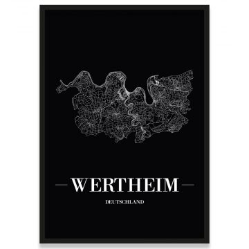 Stadtposter Wertheim mit Rahmen