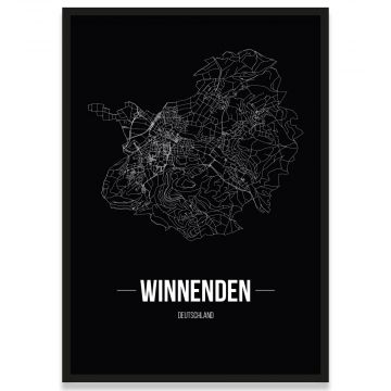Poster Winnenden mit Stadtplan