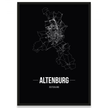 Stadtposter Altenburg - black