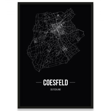 Stadtposter Coesfeld - black