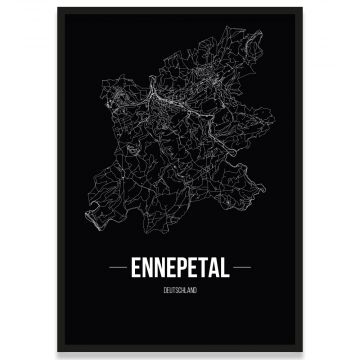 Stadtposter Ennepetal - black