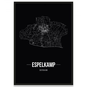 Stadtposter Espelkamp - black