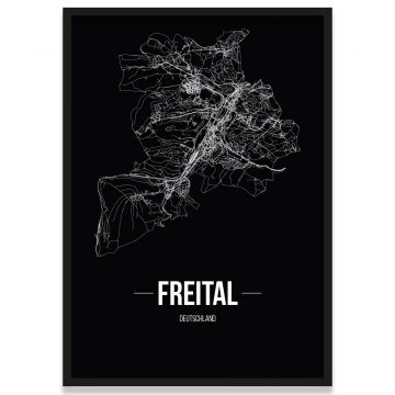Stadtposter Freital - black