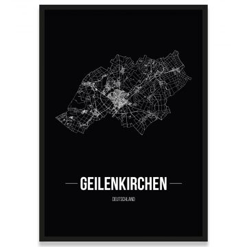 Stadtposter Geilenkirchen - black