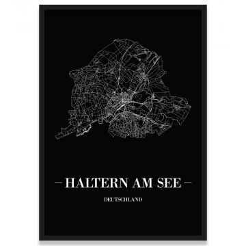Stadtposter Haltern am See - black
