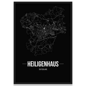 Stadtposter Heiligenhaus - black