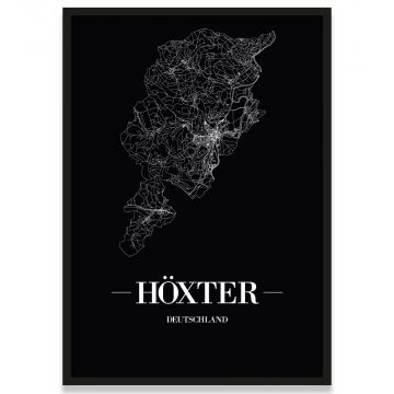 Stadtposter Höxter - black