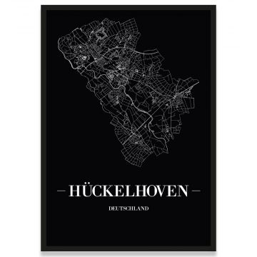 Stadtposter Hückelhoven - black