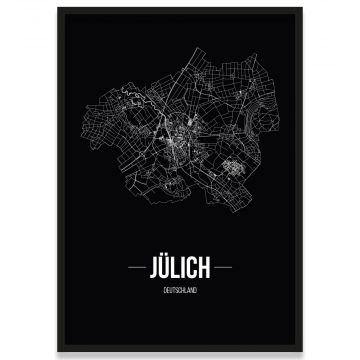Stadtposter Jülich - black