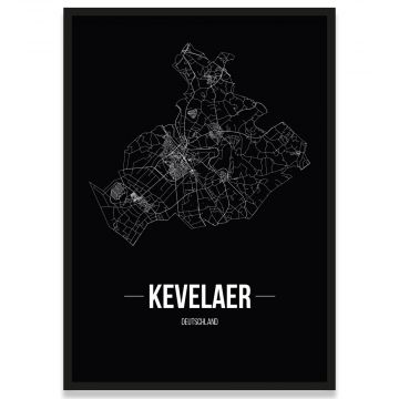 Stadtposter Kevelaer - black