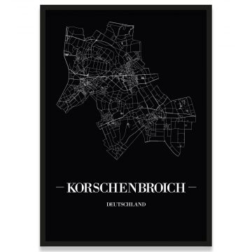 Stadtposter Korschenbroich - black