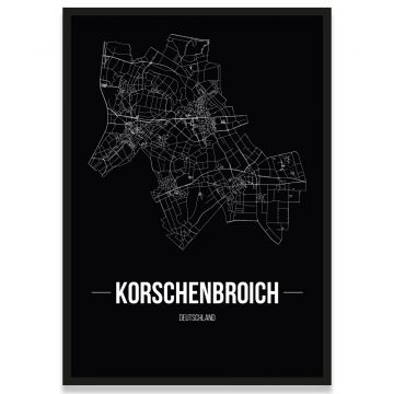 Stadtposter Korschenbroich - black