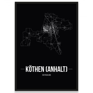 Stadtposter Köthen (Anhalt) - black