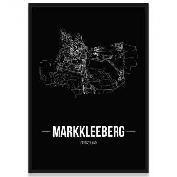 Stadtposter Markkleeberg - black