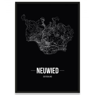 Stadtposter Neuwied - black