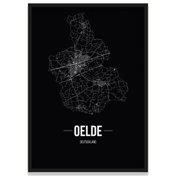Stadtposter Oelde - black