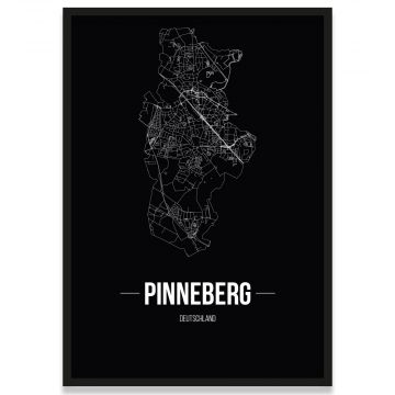 Stadtposter Pinneberg - black
