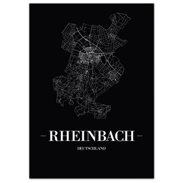 Stadtposter Rheinbach - black