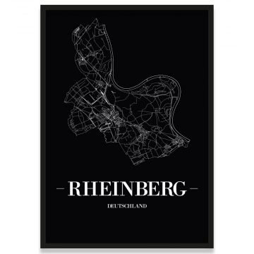Stadtposter Rheinberg - black