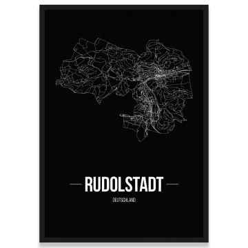 Stadtposter Rudolstadt - black