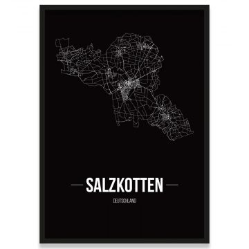 Stadtposter Salzkotten - black