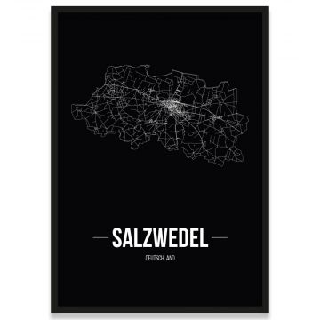 Stadtposter Salzwedel - black