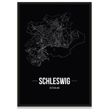 Stadtposter Schleswig - black
