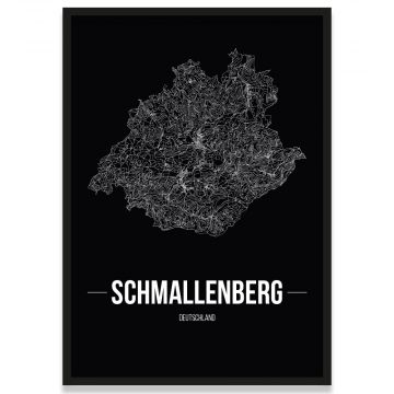 Stadtposter Schmallenberg - black