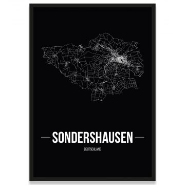 Stadtposter Sondershausen - black