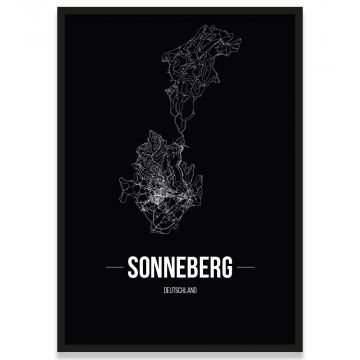Stadtposter Sonneberg - black