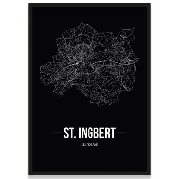 Stadtposter St. Ingbert - black