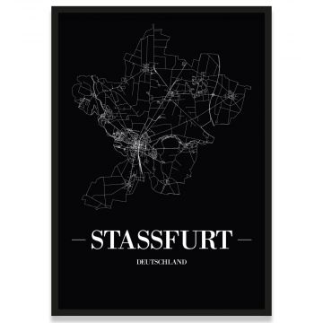 Stadtposter Staßfurt - black