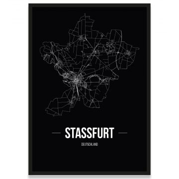 Stadtposter Staßfurt - black