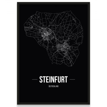 Stadtposter Steinfurt - black