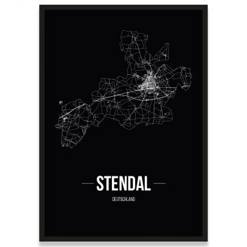 Stadtposter Suhl - black