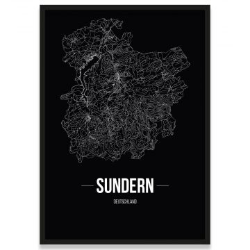 Stadtposter Sundern - black