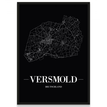 Stadtposter Versmold - black