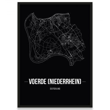 Stadtposter Voerde (Niederrhein) - black