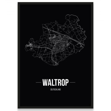 Stadtposter Waltrop - black
