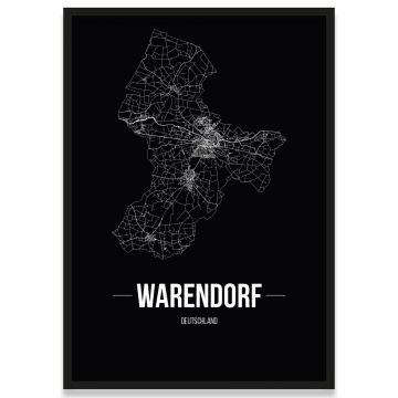 Stadtposter Warendorf - black