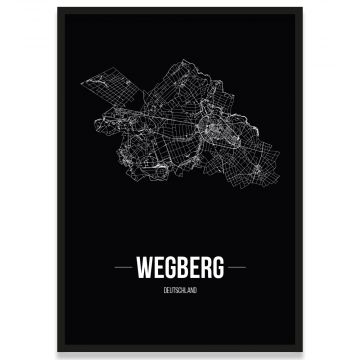 Stadtposter Wegberg - black
