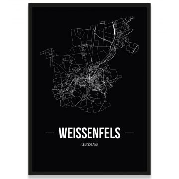 Stadtposter Weißenfels - black