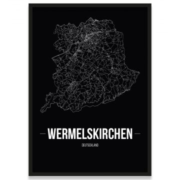 Stadtposter Wermelskirchen - black