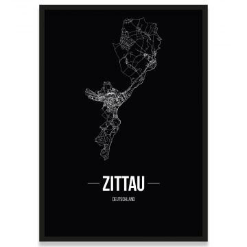 Stadtposter Zittau Black
