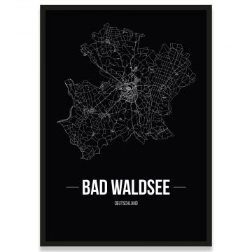 Stadtposter Bad Waldsee Black