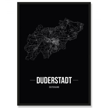 Stadtposter Duderstadt - Black