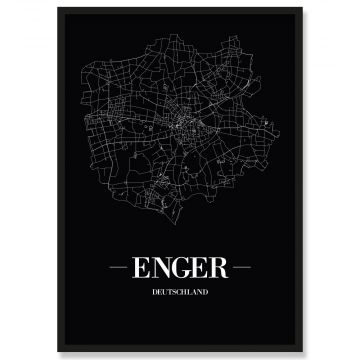Stadtposter Enge Black