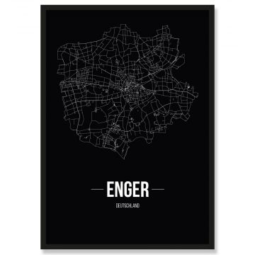 Stadtposter Enge Black