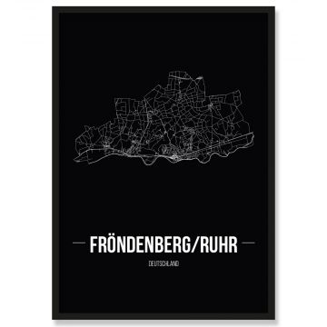 Stadtposter Fröndenberg Black